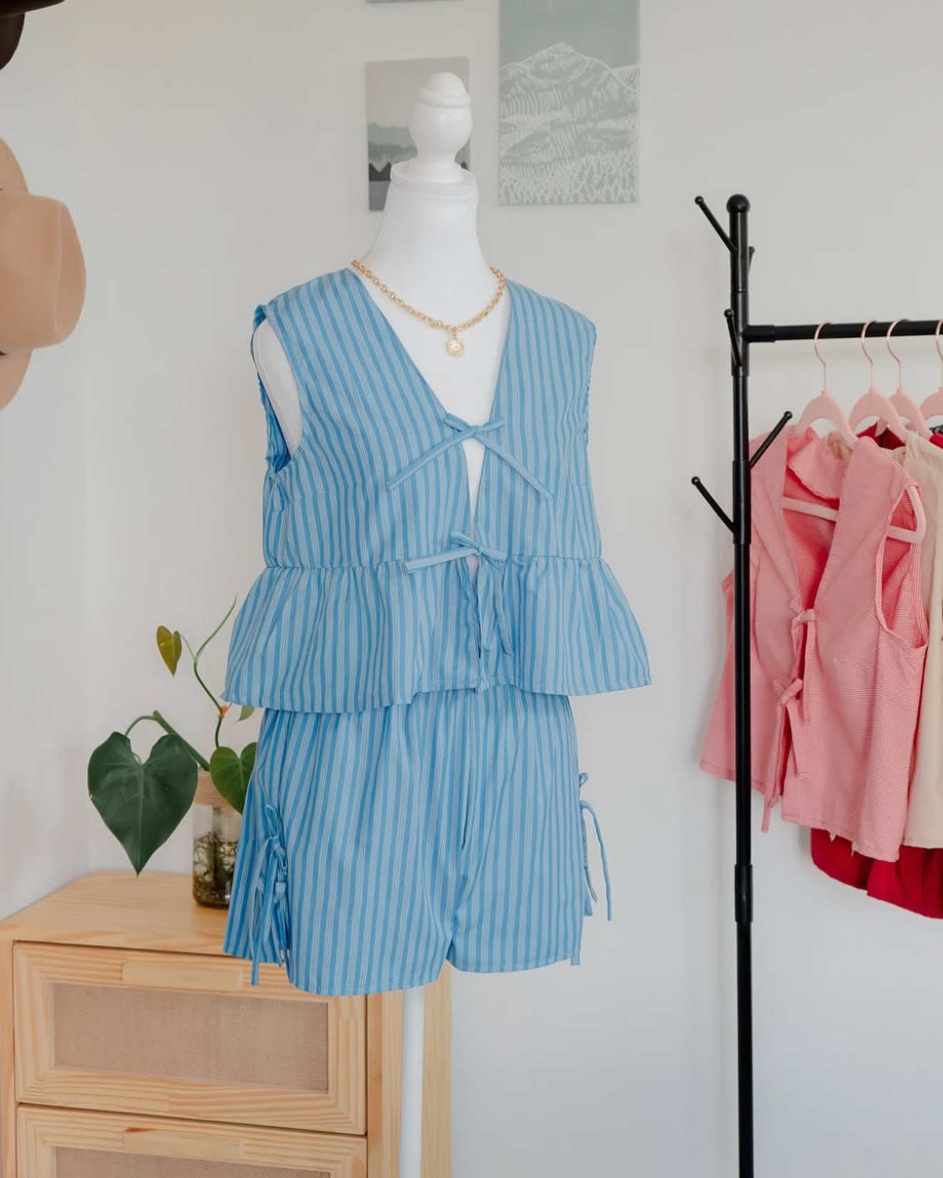 Conjunto Top & Short - Celeste
