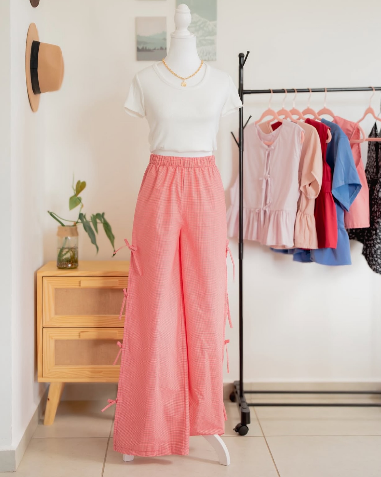 Pantalon Tiras - Rojo